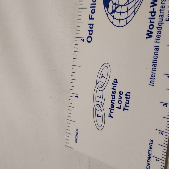 Vintage 2014 IOOF Plastic Paper Ruler Living Legacy Program Ruler Set of Two - Picture 3 of 6